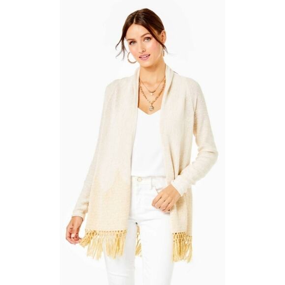 Lilly Pulitzer Tatum Long Fringe Hem Cardigan Sweater XS - Picture 4 of 15